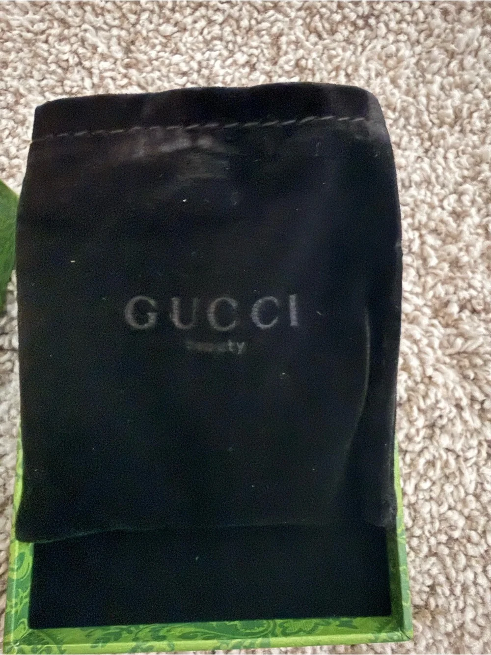 Gucci GG Monogram Silver Compact Cosmetic Mirror